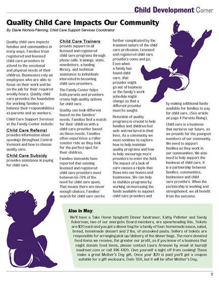 Newsletters: Family Center